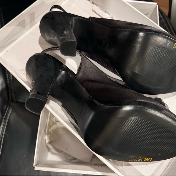 Unlisted size 8M women’s open toe Black high heel flower detail platform 4 inch - Picture 3 of 5